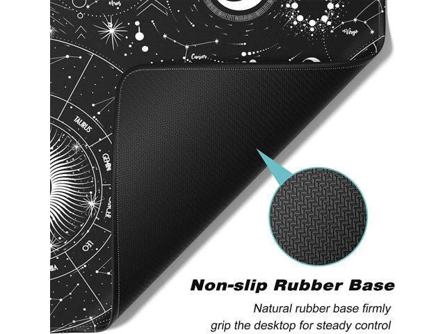 Alt view image 4 of 7 - WRIARICH Extended Gaming Mouse Pad, XL Large Desk Pad 30 x 14 Inch, Big Computer Keyboard Mousepad, Waterproof Mouse Mat with Stitched Edges and Non-Slip Base for Women Office Gaming, Sun Moon