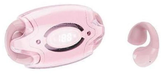 Main image of WRIARICH Bluetooth 5.3 Open Ear Clip Headphones with Mic, 30H Playtime, IPX5 Sweatproof, Pink for Women