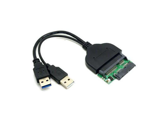 Alt view image 2 of 3 - WRIARICH 1set USB 3.0 to SATA 22Pin & SATA to Micro SATA Adapter for 1.8" 2.5" Hard Disk Driver With Extral USB Power Cable