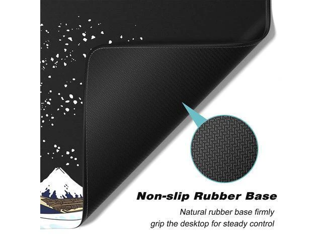 Alt view image 4 of 7 - WRIARICH Extended Gaming Mouse Pad, Xxl Large Desk Pad 30 X 14 Inch, Big Computer Keyboard Mousepad, Waterproof Mouse Mat With Stitched Edges And Non-Slip Base For Women Office Gaming, Sea Waves