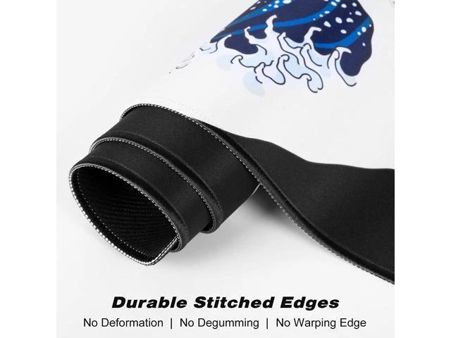 Alt view image 5 of 7 - WRIARICH Extended Gaming Mouse Pad, Xxl Large Desk Pad 30 X 14 Inch, Big Computer Keyboard Mousepad, Waterproof Mouse Mat With Stitched Edges And Non-Slip Base For Women Office Gaming, Sea Waves