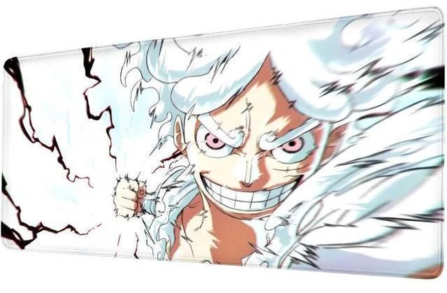 Main image of WRIARICH Anime Mouse Pad Luffygear 5 Extended Gaming Desk Pad with Stitched Edges Large Mouse Mat with Non-Slip Rubber Base for Work & Gaming Office & Home 31.5x15.7 inch