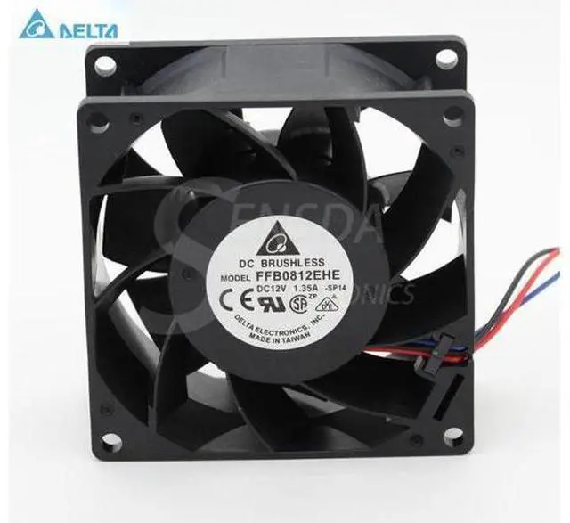 Main image of WRIARICH 1pcs for delta FFB0812EHE 8CM 80MM 80*80*38MM 8038 12V 1.35A double ball bearing cooling fan 4-WIRE 4-PIN PWM cooling fan