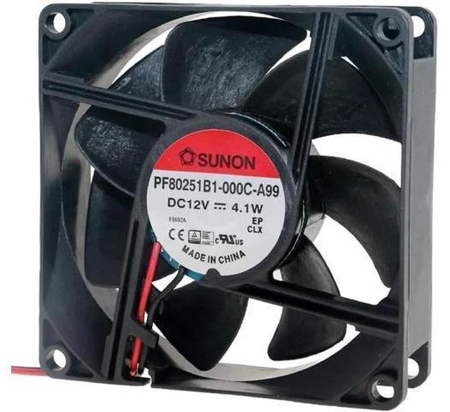 Alt view image 3 of 4 - WRIARICH PF80251B1-000C-A99 8025 8cm 80mm fan DC 12V 4.1W Double ball bearing large air volume cooling fan