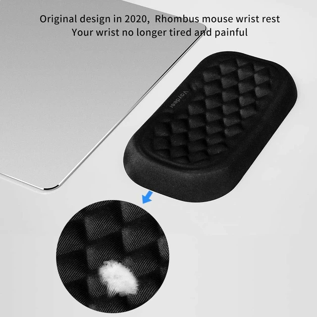 Alt view image 6 of 7 - WRIARICH Mouse Wrist Rest Pad, Memory Foam Hand Rest Support Padded for Office, Computer, Laptop, Typing and Wrist Pain Relief and Repair (5.91 inch, Black)