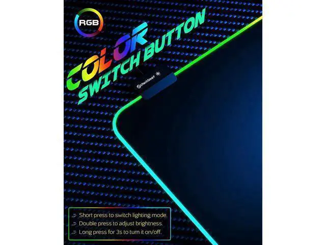 Alt view image 7 of 7 - WRIARICH RGB Gaming Mouse Pad, Large Extended Soft Led Mouse Pad with 14 Lighting Modes 2 Brightness Levels, Computer Keyboard Mousepads Mat 800 x 300mm / 31.5×11.8 inches