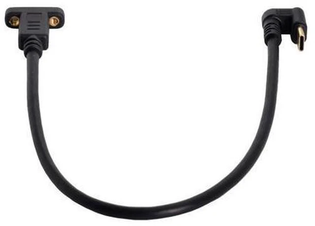 Main image of WRIARICH Type C USB-C USB 3.1 Male 180 Degree U Shape Back Angled to Type C USB-C USB 3.1 Female Extension Data Cable 30cm