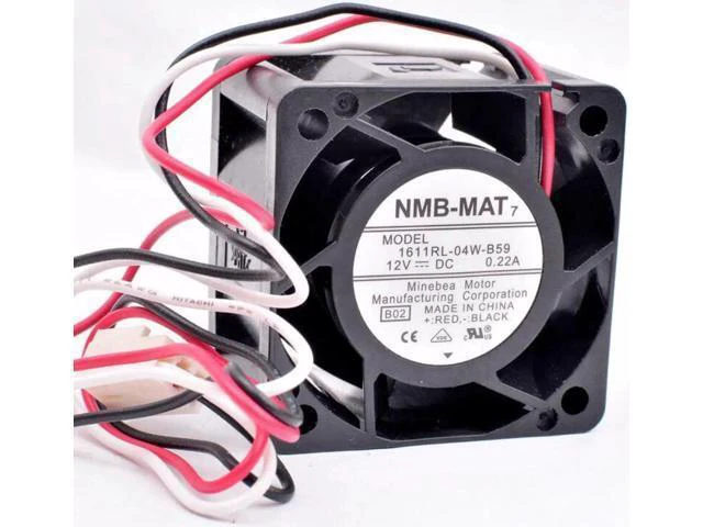 Alt view image 3 of 4 - WRIARICH 1611RL-04W-B59 4cm 40x40x28mm 40mm fan 4028 12V 0.22A 3 lines 3pin server cooling fan