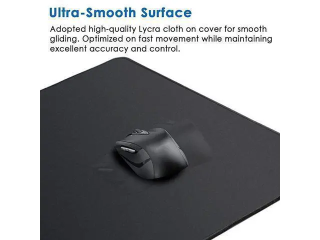 Alt view image 2 of 6 - WRIARICH Large Gaming Mouse Pad with Stitched Edges Extended Mousepad with Superior MicroWeave Cloth NonSlip Base Water Resist Keyboard Pad Desk Pad for Gamer Office Home 354 x 157 in Black