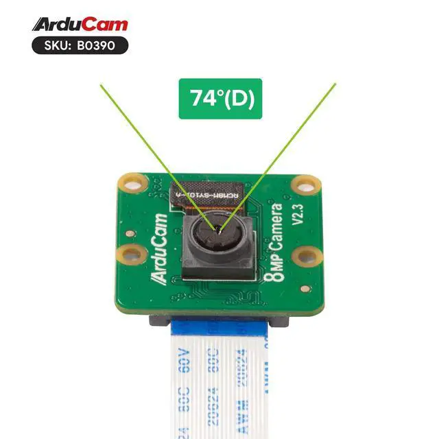 Alt view image 4 of 7 - for Raspberry Pi Camera Module 8 Megapixel, 1080P IMX219 Camera Module Compatible with Raspberry Pi 5, 4 Model B, Pi 3/3B+, and Pi Zero 2W (RPI-CAM-8MP + 5.9"/150mm Flex Cable + Pi Zero Cable)