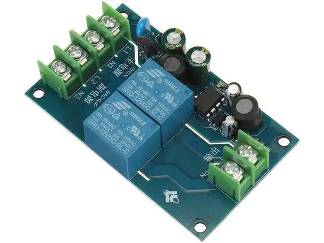 Alt view image 6 of 7 - WRIARICH 220V Two-way Power Supply Automatic Switcher 10A Dual Power Supply Two in One Out Power Failure Transfer Switch Module Board