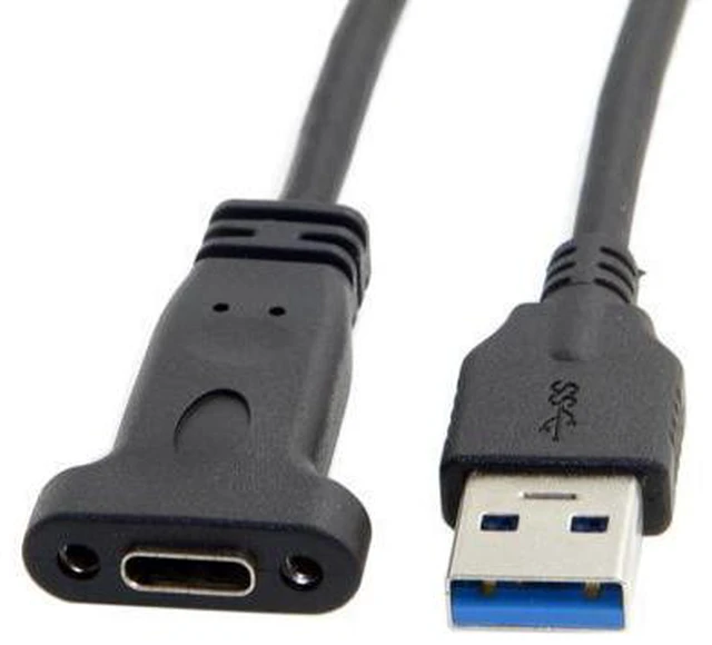 Alt view image 4 of 5 - WRIARICH USB-C USB 3.1 Type C Female to USB 3.0 A Male Data Cable for Laptop Tablet Mobile Phone