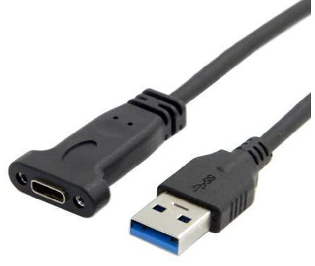 Alt view image 5 of 5 - WRIARICH USB-C USB 3.1 Type C Female to USB 3.0 A Male Data Cable for Laptop Tablet Mobile Phone