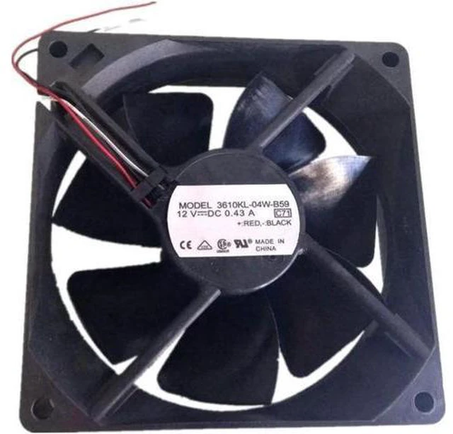 Main image of WRIARICH 3610KL-04W-B59 3-Wire (92x92x25mm) 12V 0.43A Power Supply Cooling Fan