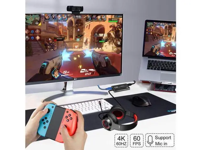Alt view image 4 of 7 - WRIARICH 4K Audio Video Capture Card, USB 3.0 HDMI Video Capture Device, Full HD 1080P 60FPS for Game Recording, Live Streaming Broadcasting-Black