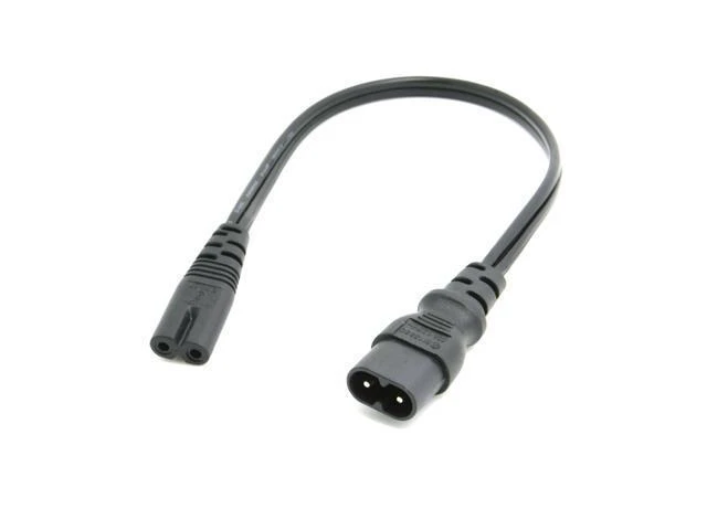 Alt view image 3 of 3 - WRIARICH IEC 60320 C8 Plug to C7 Receptacle Male to Female Extension Power Supply Main Adapter Cable 30cm
