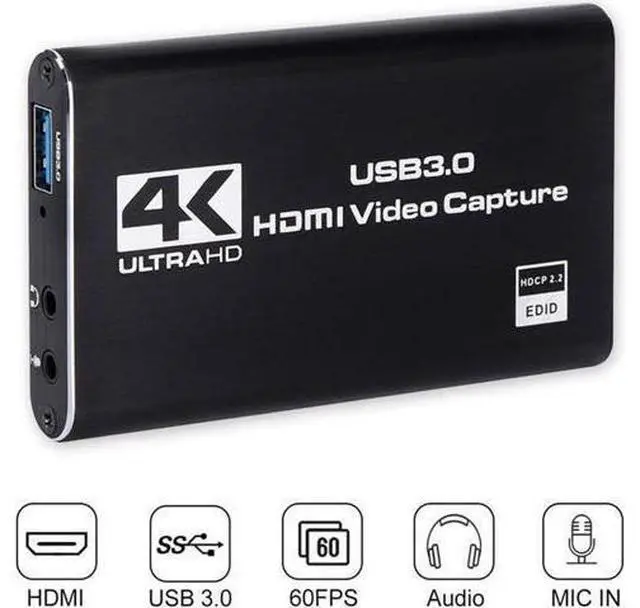 Alt view image 3 of 7 - WRIARICH Video Capture Card, 4K USB 3.0 Video Capture Card 1080P 60fps Video Grabber Record HDMI 4K Loopout Support PS3/ PS4 /Xbox One/DSLR/Camcorders/Action Cam