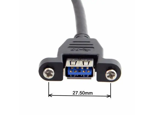 Alt view image 3 of 5 - WRIARICH super speed USB 3.0 panel mount Cable female To Male A M F extension cable 0.5m