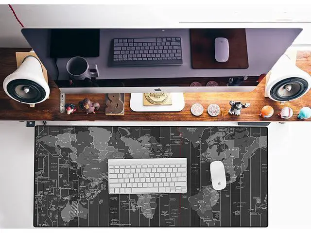Alt view image 6 of 6 - KTRIO Large Gaming Mouse Pad with Stitched Edges, Extended Mousepad with Superior Micro-Weave Cloth, Non-Slip Base, Water Resist Keyboard Pad, Desk Mat for Gamer, Office & Home, 31.5x15.7in, World Map