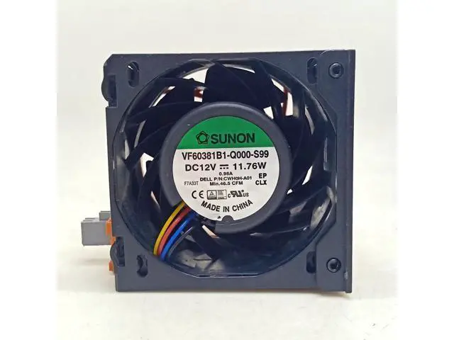 Alt view image 3 of 4 - WRIARICH Server Fan for PowerEdgeR730X H0H89 CWH0H CWH0H-A01 server fan VF60381B1-Q000-S99 46.5CFM 6038 12V 11.76W