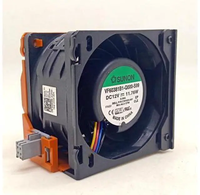 Main image of WRIARICH Server Fan for PowerEdgeR730X H0H89 CWH0H CWH0H-A01 server fan VF60381B1-Q000-S99 46.5CFM 6038 12V 11.76W