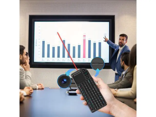 Alt view image 4 of 7 - WRIARICH Mini Keyboard with Touchpad, Mini Bluetooth Keyboard, 2.4G Ultra-Thin Handheld Wireless Portable, Suitable for PC/Tablet/TV/Smartphone, Suitable for Travel, Office and Home UseRechargeable