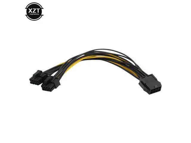 Alt view image 4 of 6 - WRIARICH Hot Sale 10pcs/lot 8 Pin GPU to PCI-E 8P(6+2)pin splitter 18AWG extention power cable 20cm wire for graphics card BTC Miner