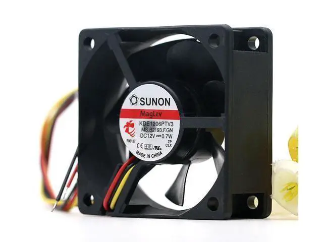 Alt view image 2 of 6 - WRIARICH 60mm Mute Quiet Cooling Fan 6cm KDE1206PTV3 12V 0.7W 6025 60X60X25mm Magnetic Bearing Cooler