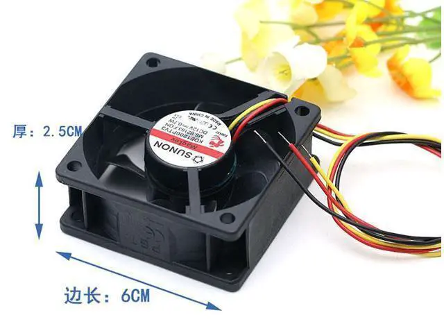 Alt view image 6 of 6 - WRIARICH 60mm Mute Quiet Cooling Fan 6cm KDE1206PTV3 12V 0.7W 6025 60X60X25mm Magnetic Bearing Cooler