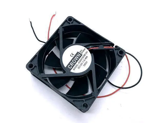 Alt view image 4 of 4 - WRIARICH 70mm 7cm Cooling Fan AGE07025B12H for CROWN 7025 DC 12V 70X70X25mm Dual Ball Bearing 0.40A 4900RPM Cooler