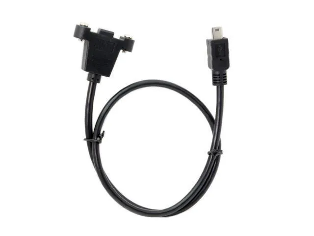 Alt view image 4 of 5 - WRIARICH 50cm Mini USB Cable 5 Pin Male to Female Panel Mount Type Mini USB Extension Adapter Cable