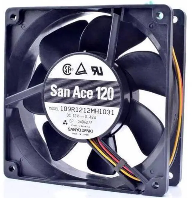 Alt view image 3 of 5 - WRIARICH 109R1212MH1031 12cm 12038 120x120x38mm 12V 0.48A 4 line server chassis cooling fan