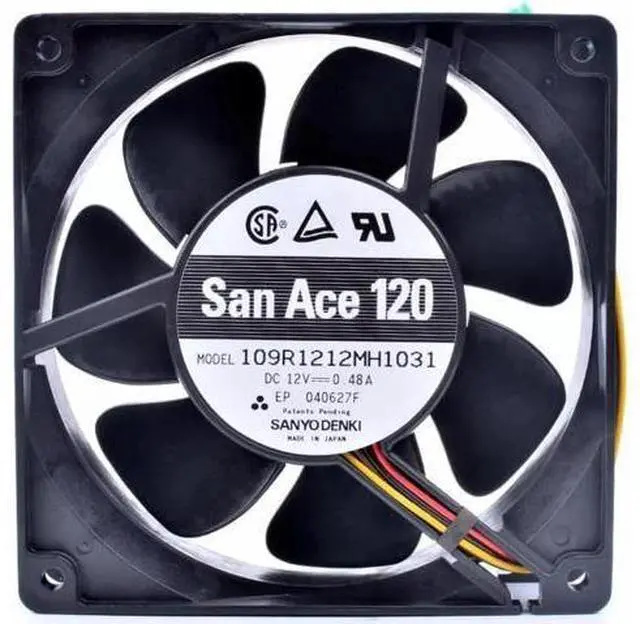 Alt view image 5 of 5 - WRIARICH 109R1212MH1031 12cm 12038 120x120x38mm 12V 0.48A 4 line server chassis cooling fan