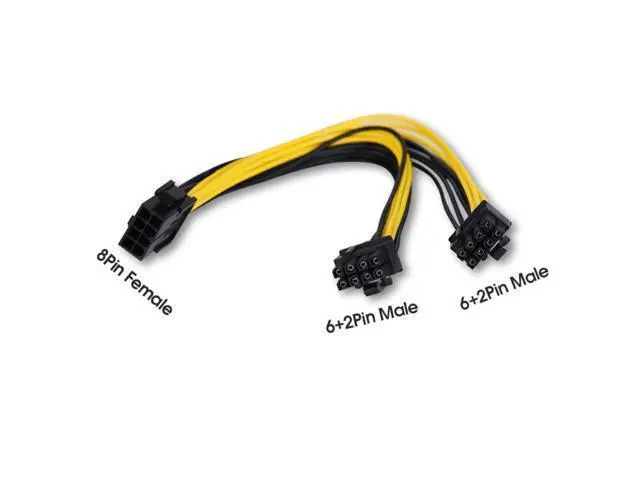 Alt view image 4 of 5 - WRIARICH 10 Pcs 8 Pin PCI-e To 8 Pin (6+2) PCI-e (Female To Male) GPU Power Cable 210mm 260mm For graphics card mining motherboard