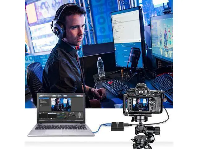 Alt view image 5 of 7 - WRIARICH Capture Card, Audio Video Capture Card with Microphone 4K HDMI Loop-Out, 1080p 60fps Video Recorder for Gaming/Live Streaming/Video Conference, Works for Nintendo Switch/PS4/OBS/Camera/ PC
