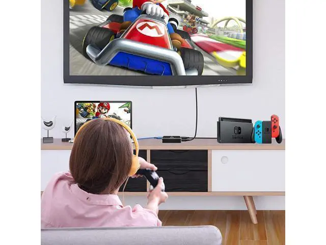 Alt view image 4 of 7 - WRIARICH Capture Card, Audio Video Capture Card with Microphone 4K HDMI Loop-Out, 1080p 60fps Video Recorder for Gaming/Live Streaming/Video Conference, Works for Nintendo Switch/PS4/OBS/Camera/ PC