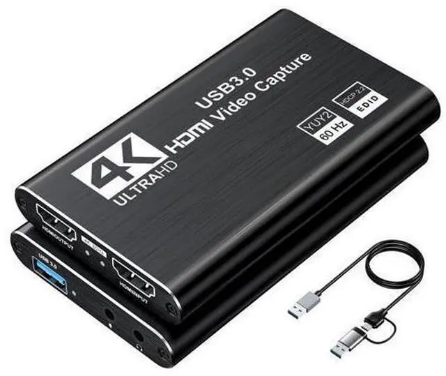 Main image of WRIARICH Video Capture Card, Audio Video Capture Card, USB 3.0 Capture Card 4K HDMI Loop-Out, 1080P 60FPS/2K 30FPS Video Game Capture for Streaming Works for PS5/Switch/Camera/PC/OBS(Black)