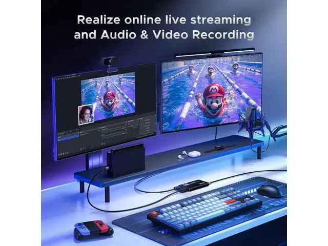 Alt view image 5 of 7 - WRIARICH Video Capture Card, Audio Video Capture Card, USB 3.0 Capture Card 4K HDMI Loop-Out, 1080P 60FPS/2K 30FPS Video Game Capture for Streaming Works for PS5/Switch/Camera/PC/OBS(Black)