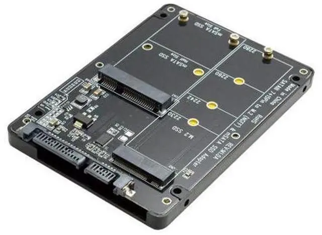 Main image of WRIARICH 2 in 1 Combo M.2 NGFF B-Key & MSATA SSD to SATA 3.0 Adapter Converter Case Enclosure Support SATA Reversion 3.2