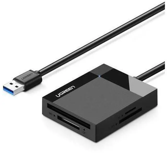 Main image of WRIARICH SD Card Reader USB 3.0 Card Hub Adapter 5Gbps Read 4 Cards Simultaneously CF, CFI, TF, SDXC, SDHC, SD, MMC, Micro SDXC, Micro SD, Micro SDHC, MS, UHS-I (Black)