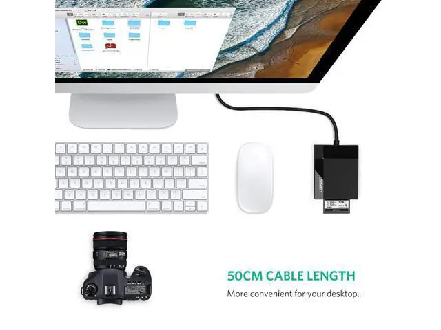 Alt view image 4 of 7 - WRIARICH SD Card Reader USB 3.0 Card Hub Adapter 5Gbps Read 4 Cards Simultaneously CF, CFI, TF, SDXC, SDHC, SD, MMC, Micro SDXC, Micro SD, Micro SDHC, MS, UHS-I (Black)