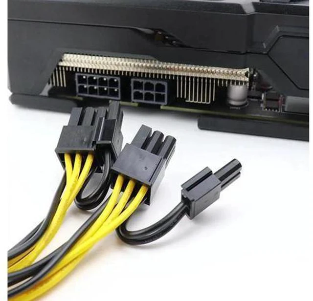 Alt view image 3 of 6 - WRIARICH CPU 8P Female to 2 Port Dual 8pin 6P+2P Male GPU Graphics Video Card Power Supply Riser Mining Cord Cabo