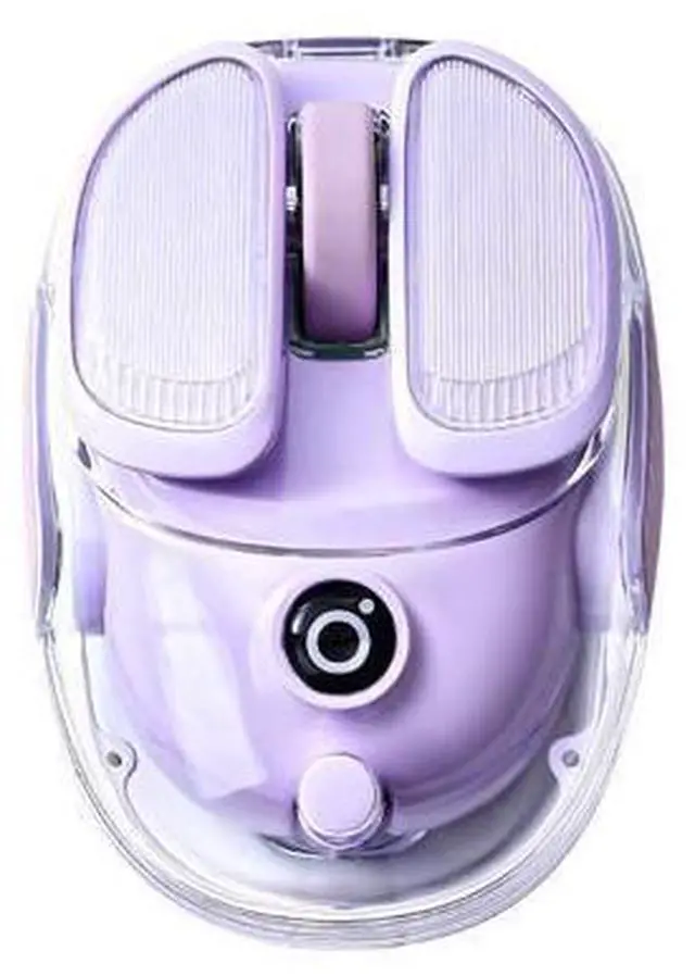 Main image of WRIARICH Vszerda Q9 Chargeable Portable Silent 2.4GHz/Bluetooth Dual Mode Wireless Mouse, 4 Adjustable DPI,4800 DPI Optical Tracking Mouse with RGB Lighting, Compatible Win/Mac/Android/iOS(Purple)