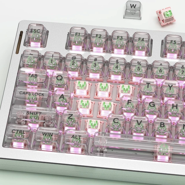 Alt view image 5 of 7 - WRIARICH DRAOZA for Outemu White Peach Silent Switch, 40g Pre-Lubed Silent Linear Switch for Mechanical Gaming Keyboard, 5-Pin Switches (45Pcs)