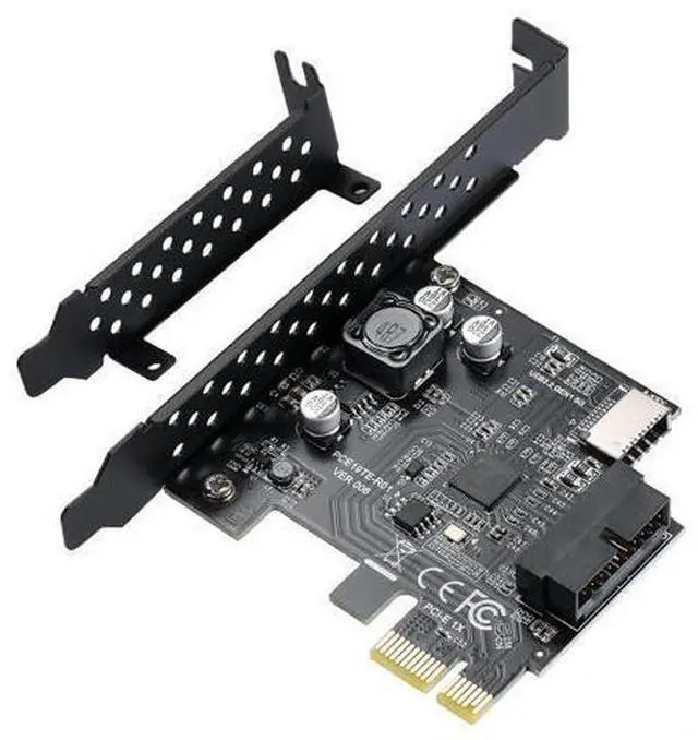 Main image of WRIARICH PCI-E 1X to USB 3.2 GEN1 5Gbps 20pin Front Panel Header (to Type-c Front Panel Header) + USB 3.0 19Pin Socket Expansion Card,Type-E Internal 20-pin Front Panel Connector Riser Card