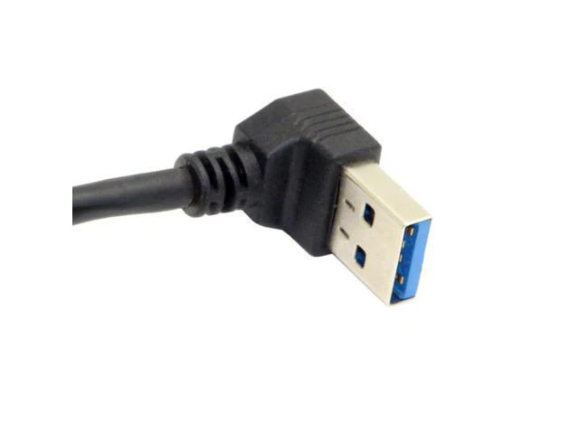 Alt view image 3 of 3 - WRIARICH USB 3.1 USB-C Reversible Angled to 90D Up Angled A Male Data Cable for Laptop