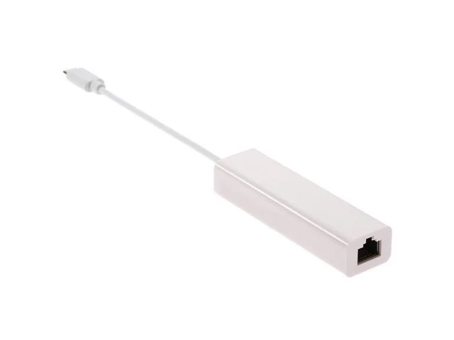 Alt view image 3 of 3 - WRIARICH USB-C Type C Male to 100M Gigabit Ethernet Network LAN Adapter for Laptop PC White