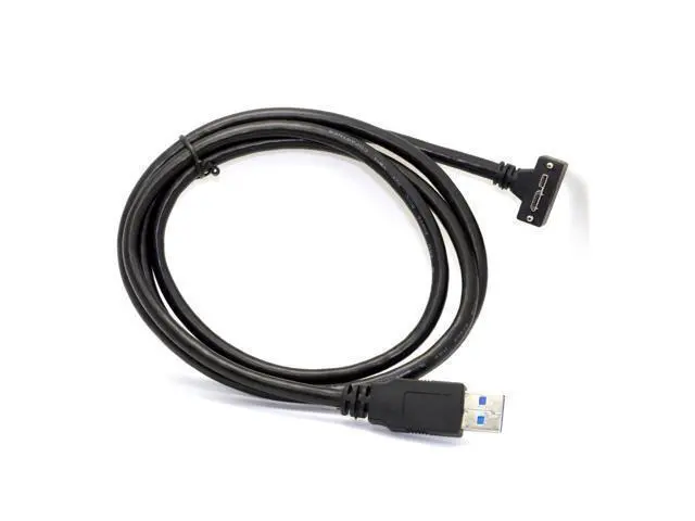 Alt view image 2 of 3 - WRIARICH 3m 90 Degree Right Angled Micro USB Screw Mount to USB 3.0 Data Cable for Point Grey Chameleon Camera
