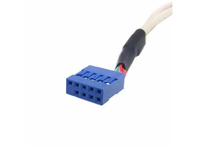 Alt view image 5 of 5 - WRIARICH Low Profile 8cm Height USB 2.0 Female Back panel to Motherboard 9pin cable with PCI bracket 30cm
