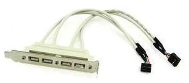 Main image of WRIARICH PCI 4 PORTS USB 2.0 Female Screw to Motherboard 9pin header cable with bracket